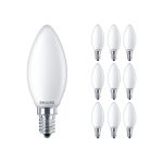 Mehrfachpackung 10x Philips Corepro LED Kerze E14 Matt 2.2W 250lm 827 Extra Warmweiß - Ersatz Für 25W
