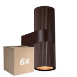 Mehrfachpackung 6x Nordlux Kyklop Wandleuchte Aluminium Rostig  Up & Down | Geeignet für 2x GU10