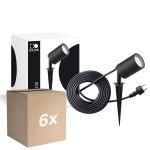 Mehrfachpackung 6x D'Lite Erdspießleuchte Fuse Stromkabel Schwarz | IP65 - Geeignet für 1x GU10 | incl. cable 2 Meter