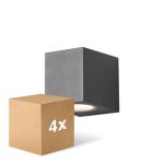 Mehrfachpackung 4x D'Lite Wandleuchte Vrebos Schwarz | IP54 - Geeignet für 1x GU10