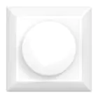 Noxion Drehbare Abdeckplatte für LED Dimmer | Weiche Kante - Weiss