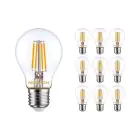 Mehrfachpackung 10x Noxion Lucent Fadenlampe LED E27 Birne Klar 4.5W 470lm - 827 Extra Warmweiss | Ersatz für 40W