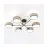 Emibig Plafonnier Maga Acier Brun | Convient pour 6x E14 - Max 10W