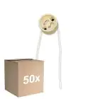 Lot 50x Universel GU10 Culot - Universele GU10 Fitting - Blanc 0.1m - 2 pole 0.5mm2 (Pour Noxion)